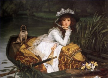 ボートに乗った若い女性 ジェームス・ジャック・ジョゼフ・ティソ Oil Paintings